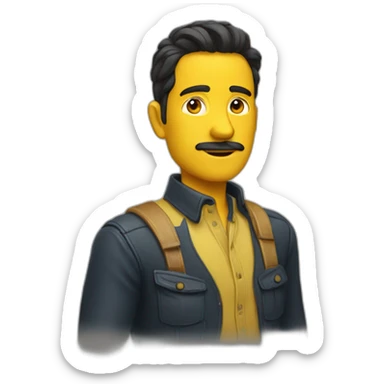 Hombre amarillo  sticker