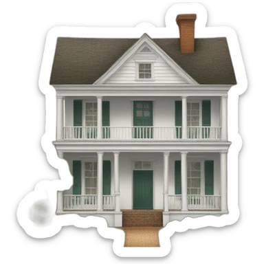 Colonial house sticker