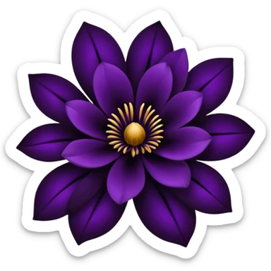 Flores negras sticker