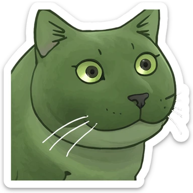artist cat sticker