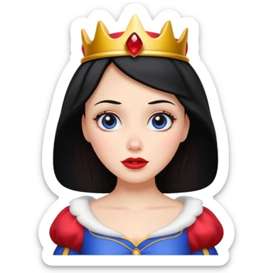 Snow white with obergine  sticker