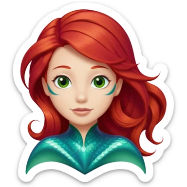 ariel Princess with fin sticker