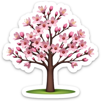 pink cherry blossom tree sticker