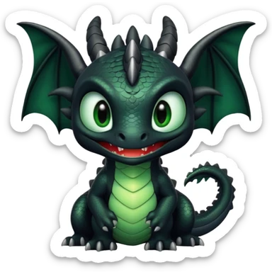 Toothless with white one sticker