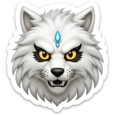 Lobo blanco sticker