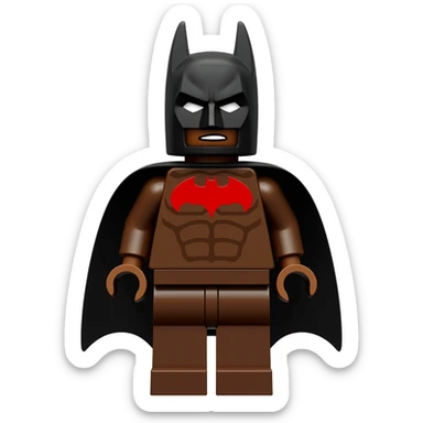 Je veux que sa couleur dé peau soit bronze chocolat  un Batman lego sticker