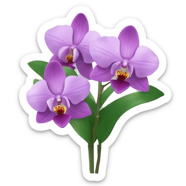 orchid bouquet sticker