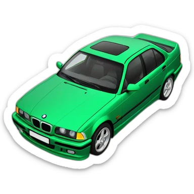 E36 berline green sticker
