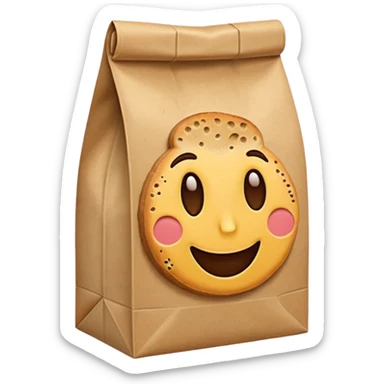 sac kraft avec du pain dedans  sticker