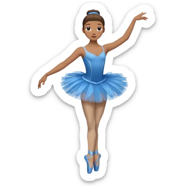 full body balet with blue tutu sticker