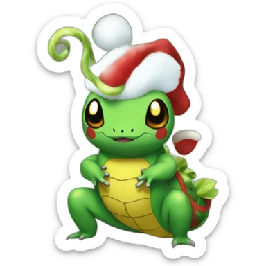 Christmas Caterpie Pokemon sticker