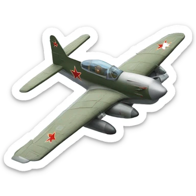 Yak-3 fighter plane sticker