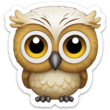 Peluche TY hibou sticker