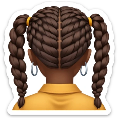 Back of the african girls head sticker