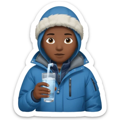 Antarctica person, eskimo glass sticker