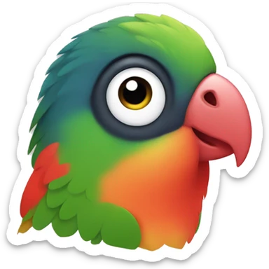 The lovebird parrot sticker