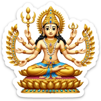 combined form of Bhagwan Vishnu 10 avatars. sticker