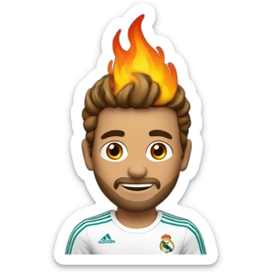 Real madrid with fire sticker