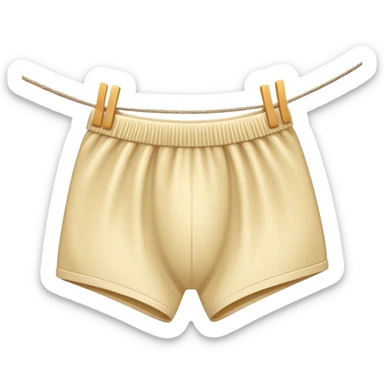 underware flapping on a clothesline sticker