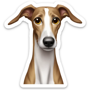 Galgo español marrón atigrado cuerpo entero sticker