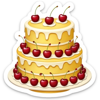 a-big-three-tiered-yellow-cake-with-some add ons sticker