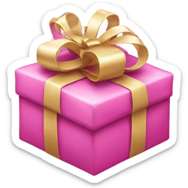 Pink Christmas presents  sticker
