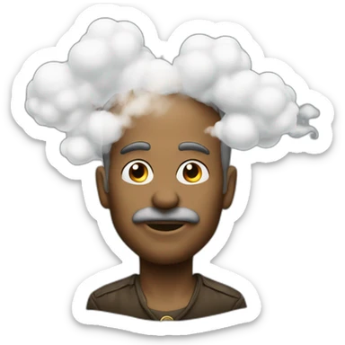 Puff smoke man luxury sticker