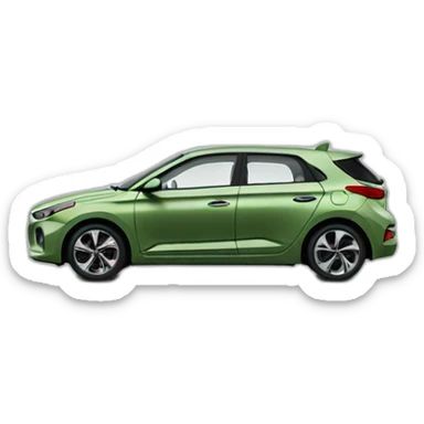 Voiture modèle i20 hyundai vert gris sticker
