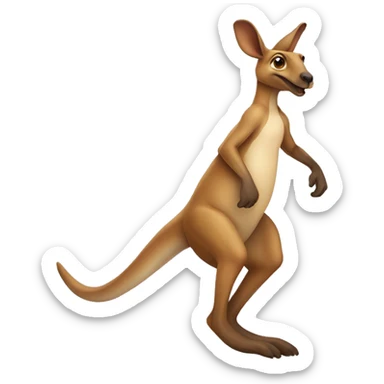 Hopping kangaroo  sticker