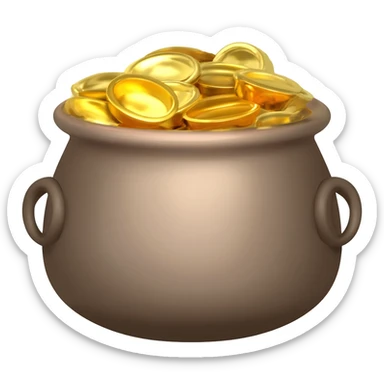 llama funny pot of gold sticker