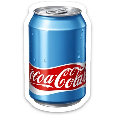 blue can of Coke sticker