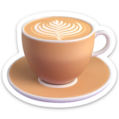 expensive artisanal latte in a cafe from upward view perspective, latte art, fancy coffee drink sticker