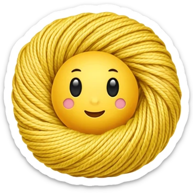 yellow ball of yarn sticker