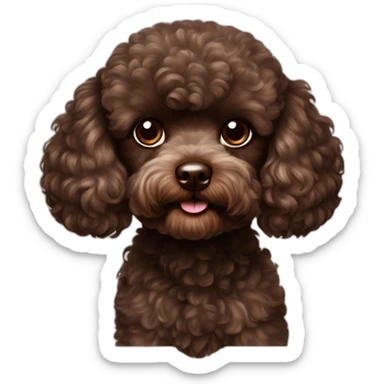 Dark brown toy poodle reputation era sticker