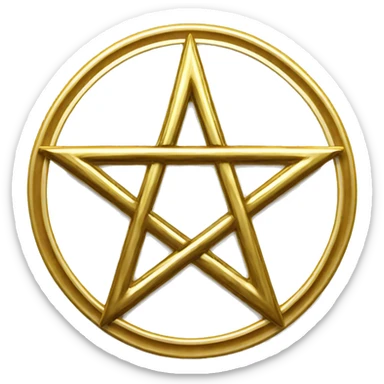 pretty golden pentacle sparke sticker