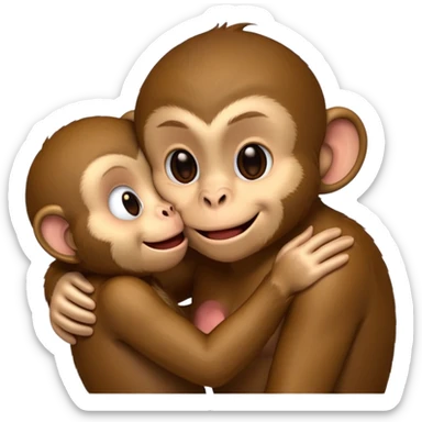 Un singe qui fais un bisous en version emojis iphone sticker