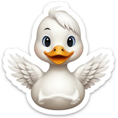 Duck sending kisses sticker