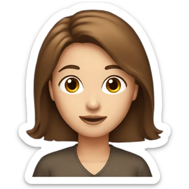 SMM women with brown hair sticker