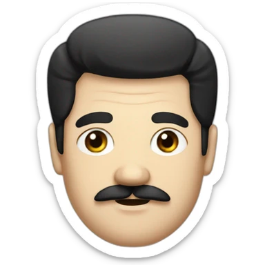 German dictator with black hair and square mustache sticker