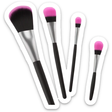 pink aesthetic makeup brush sticker