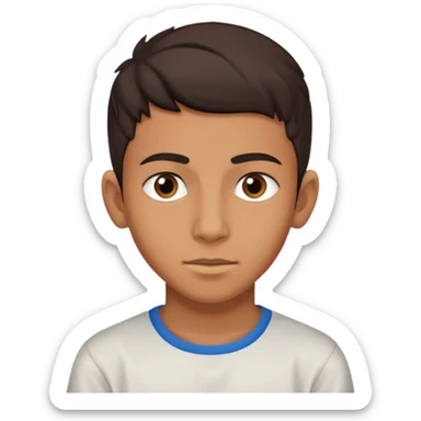 marokaanse jongentje van 16 die niet blij kijkt sticker