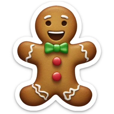 New Year's gingerbread sticker