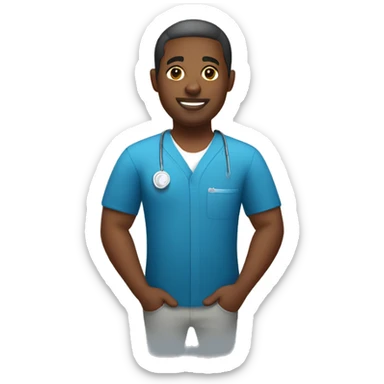 male african american Massage therapist sticker