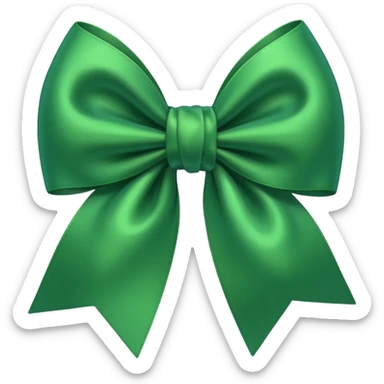 Green bow emoji imessage sticker