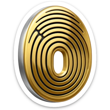 I want a logo that shows that you can create your own digital fingerprint, so that the logo is a fingerprint, but in a futuristic and professional way, and it looks very elegant, using colors that make it look like it belongs to the wealthy.I want it to be 3D. sticker