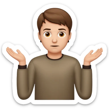 many german guy shrug sticker