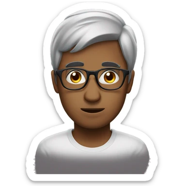 iman gadzhi with his glasses crying  sticker