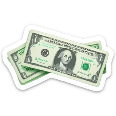 Snow ball with dollar bills  sticker