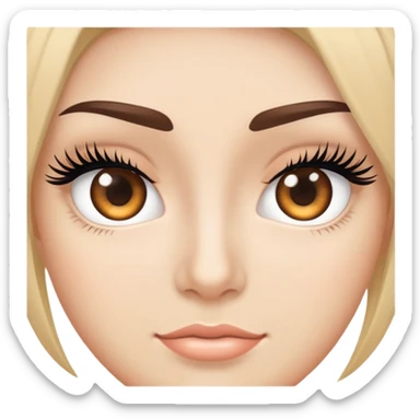 Edit my lashes so there longer sticker