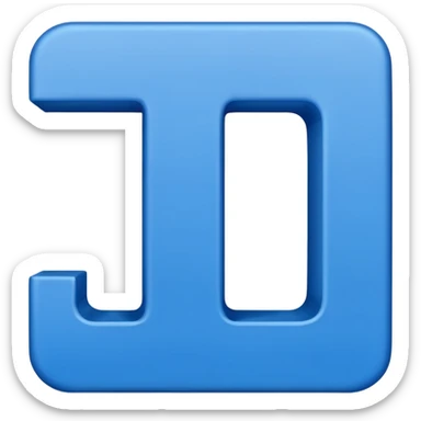 capital letter "L" printed in blue color square shape in center sticker